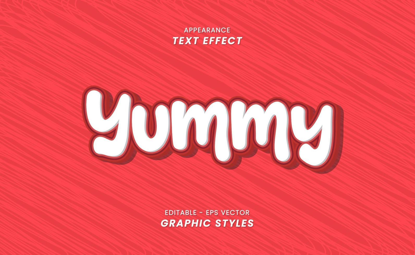 Appearance Text Effects - With Yummy Words vector