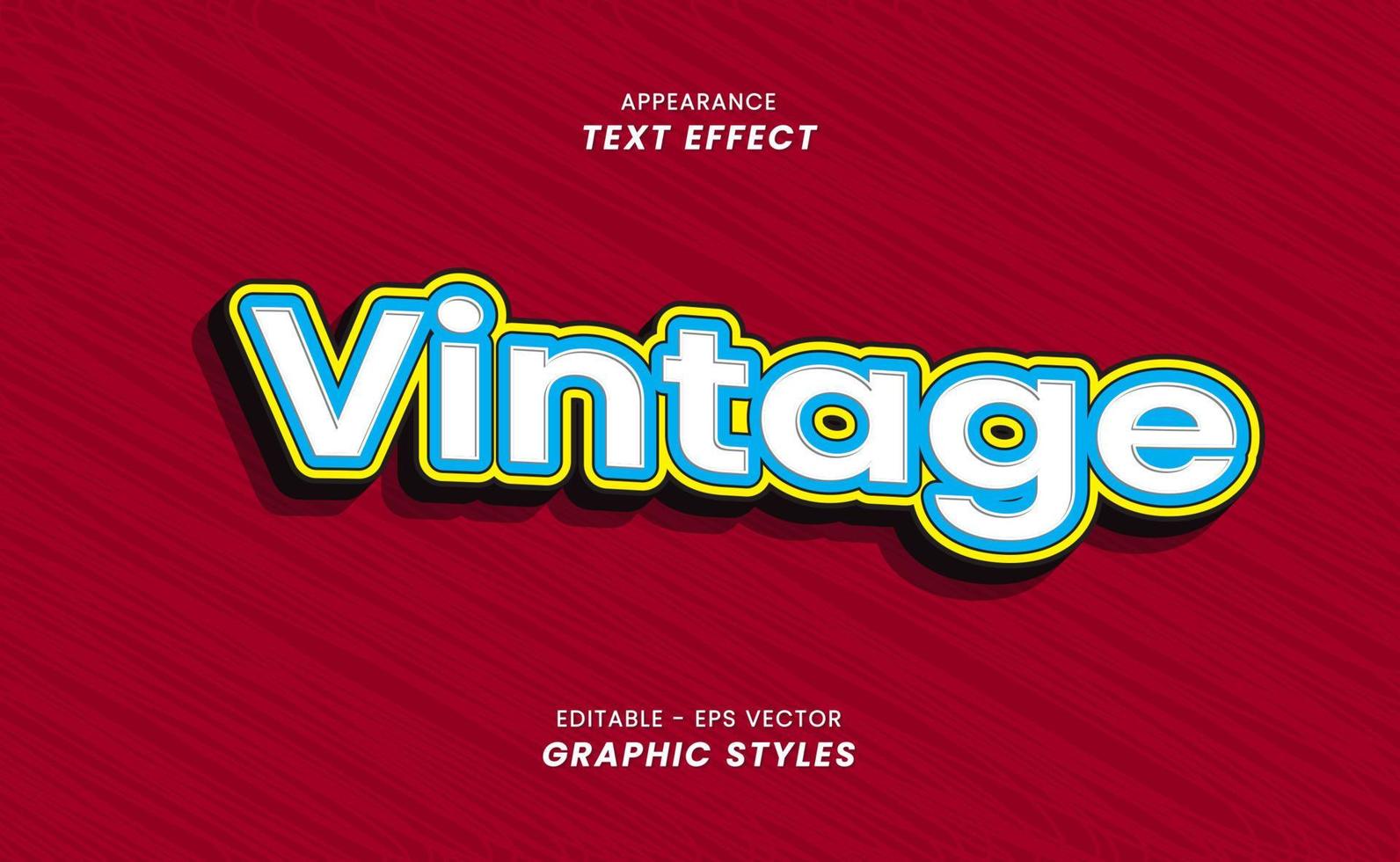 Appearance Text Effects - With Editable Vintage Words. vector