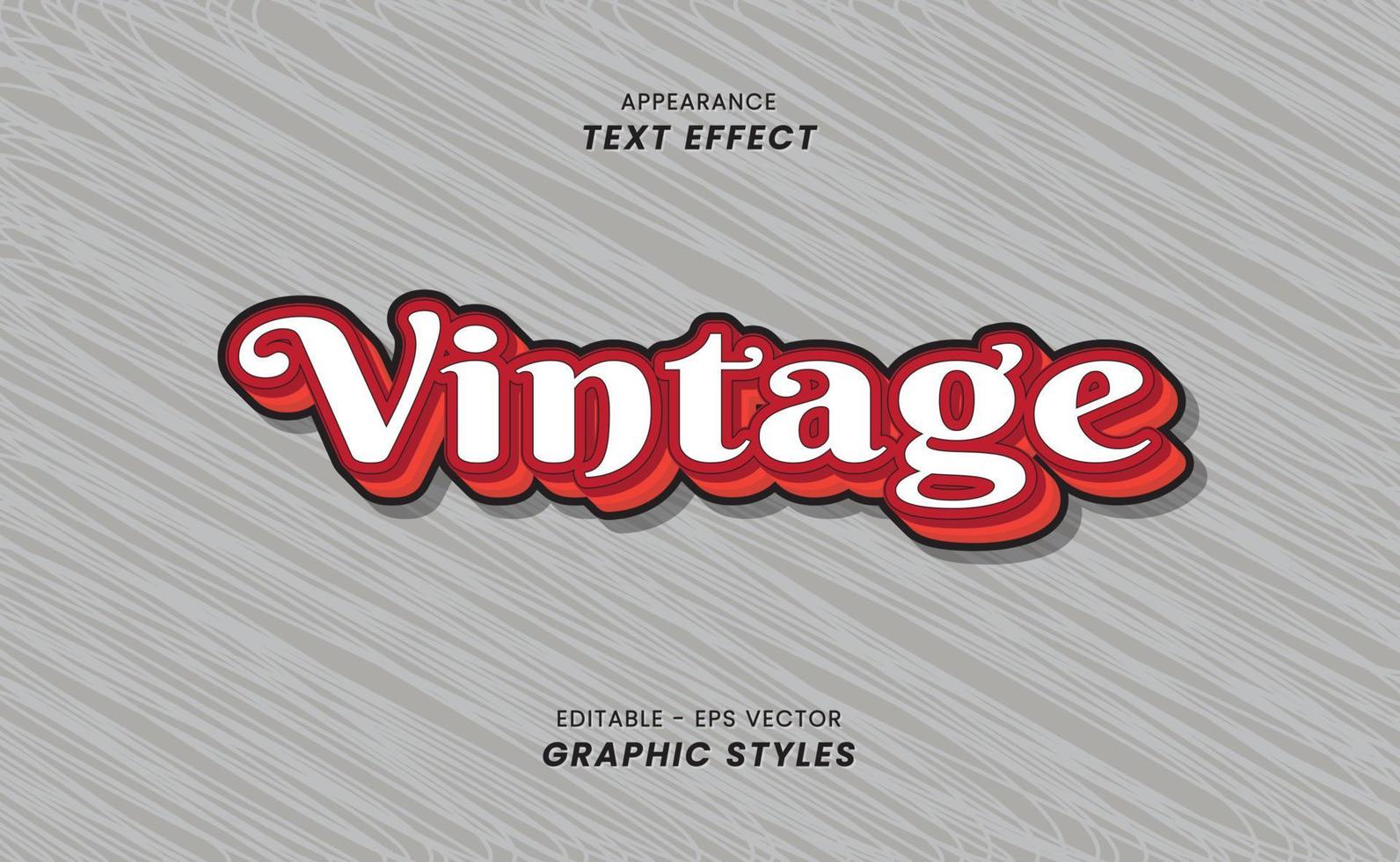 Text Effect - With Retro Theme. vector