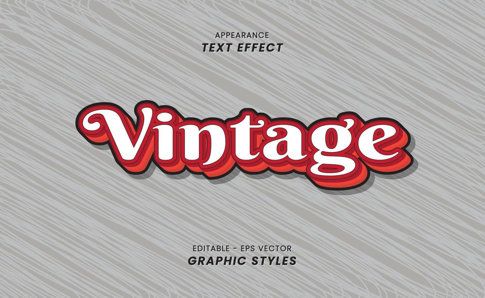 efecto de texto - con tema retro. vector