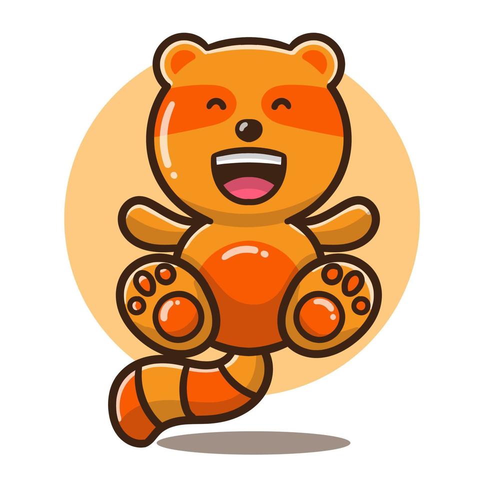 illustration of cute cartoon animals laughing good for sticker. vector