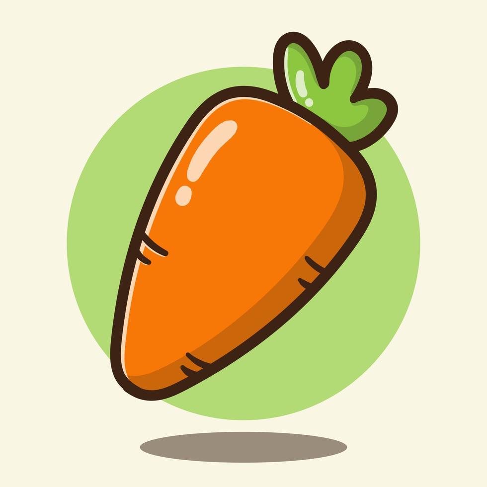 illustration of cute cartoon carrot vector