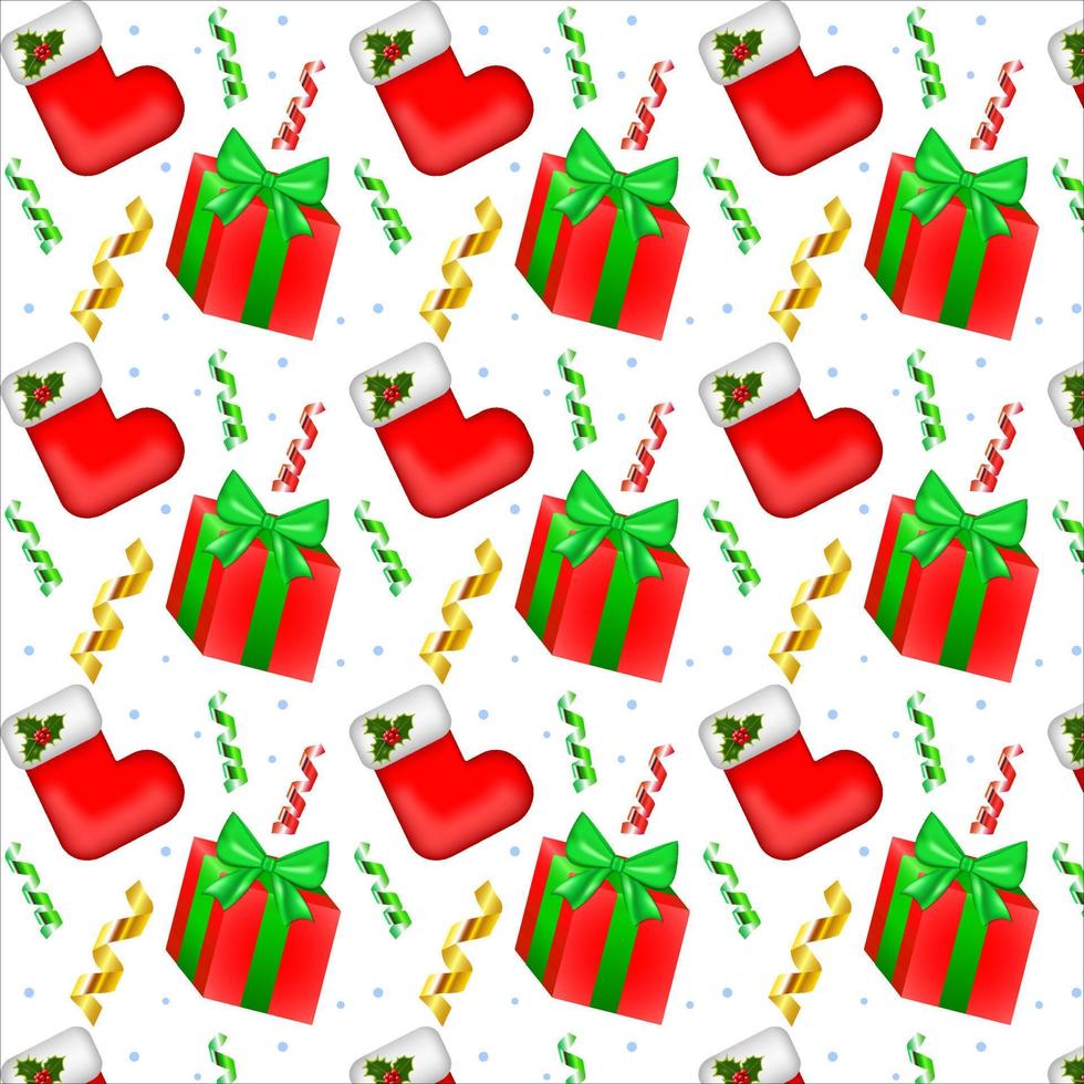 seamless christmas pattern for gift wrapping vector