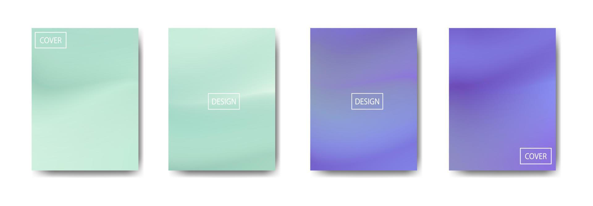 collection of colorful gradient background cover flyers are used for backgrounds, posters, banners vector