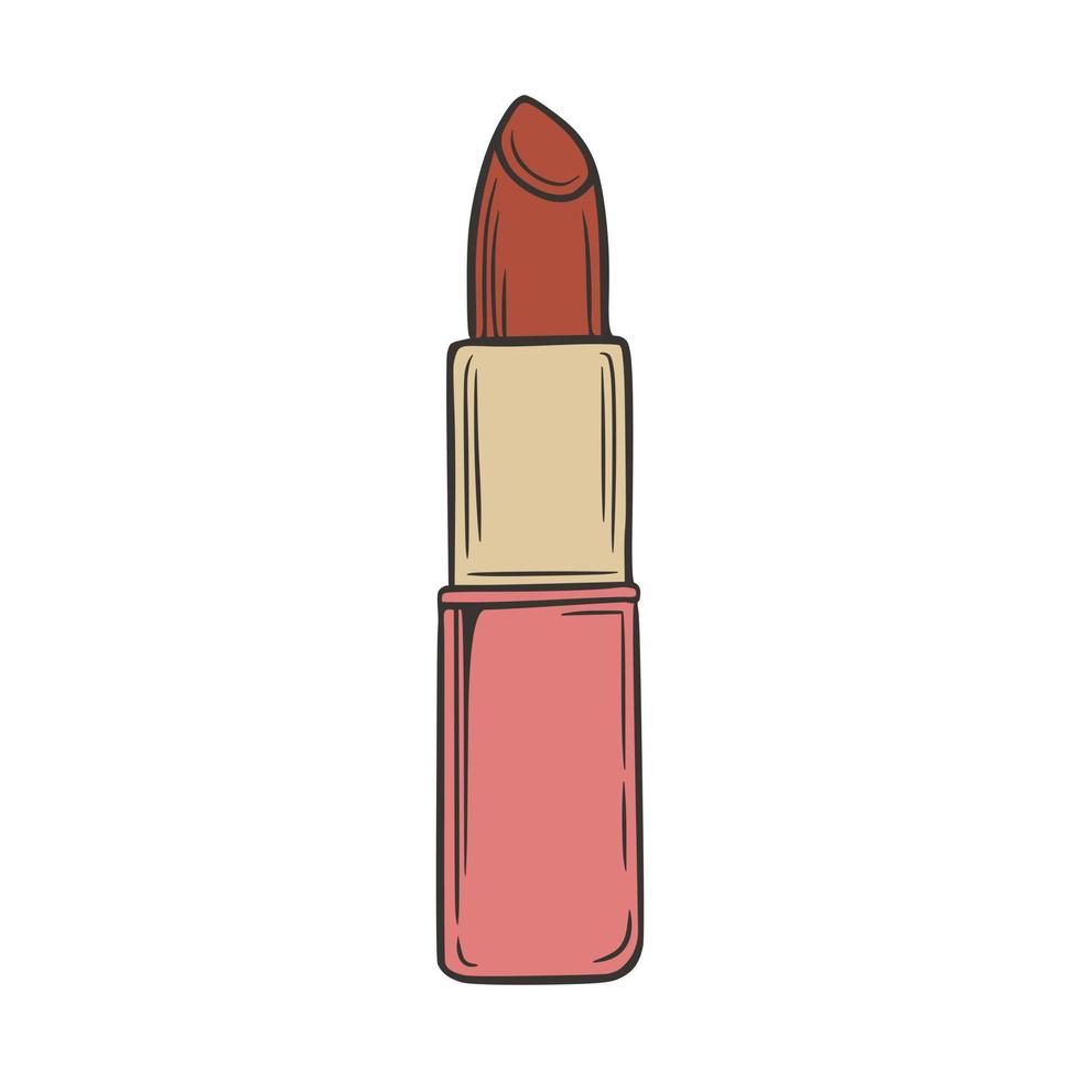 Lipstick Hand Drawn Vector Illustration