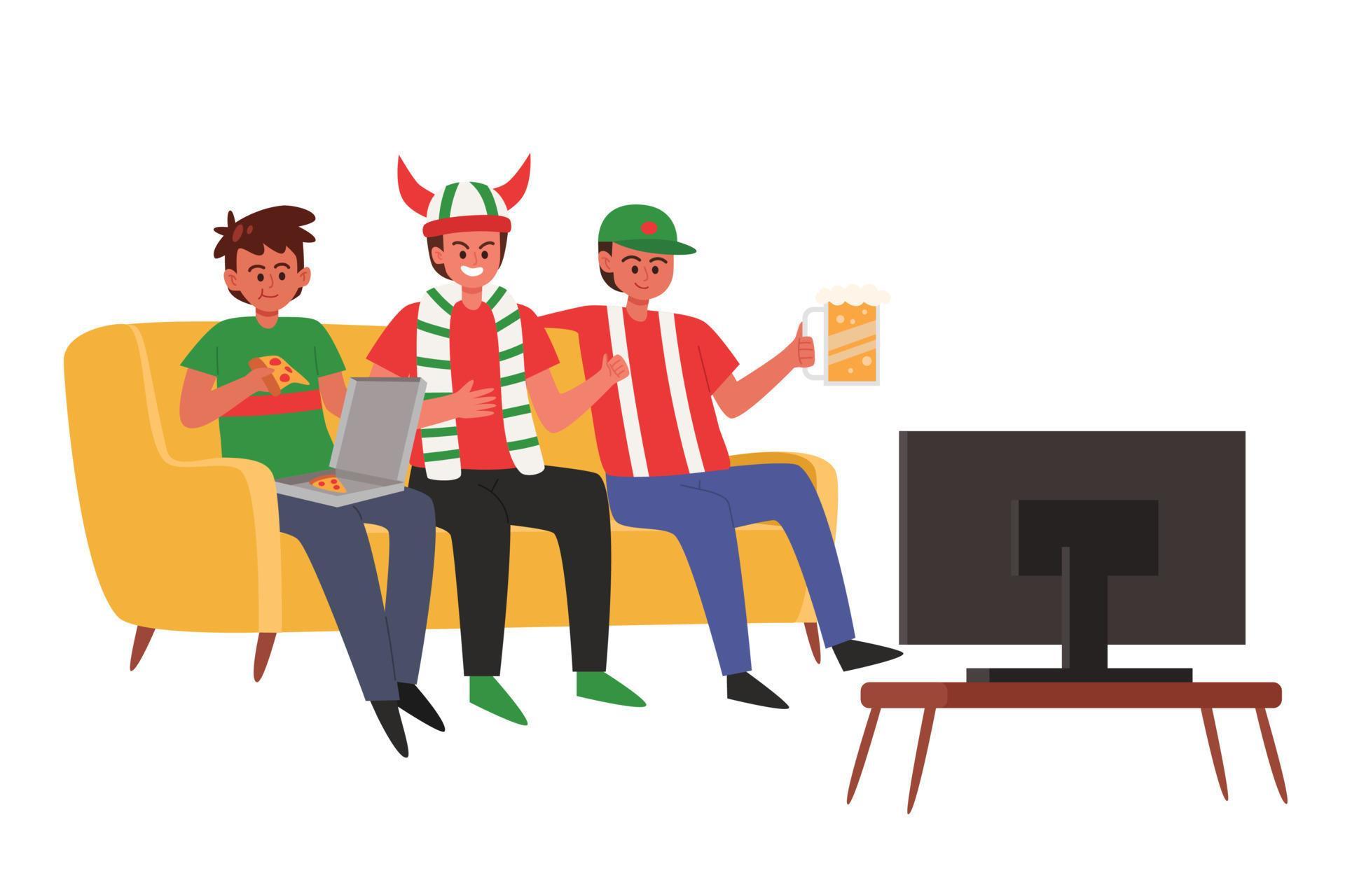 Groups Of People Watching A Football Match On TV 14828629 Vector Art At groups-of-people-watching-a-football-match-on-tv-14828629-vector-art-at