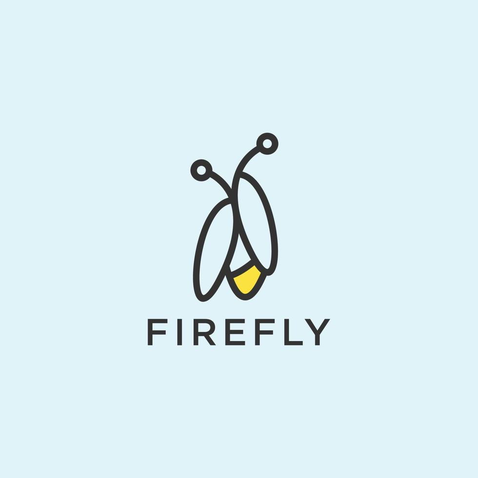 Firefly logo design icon template vector