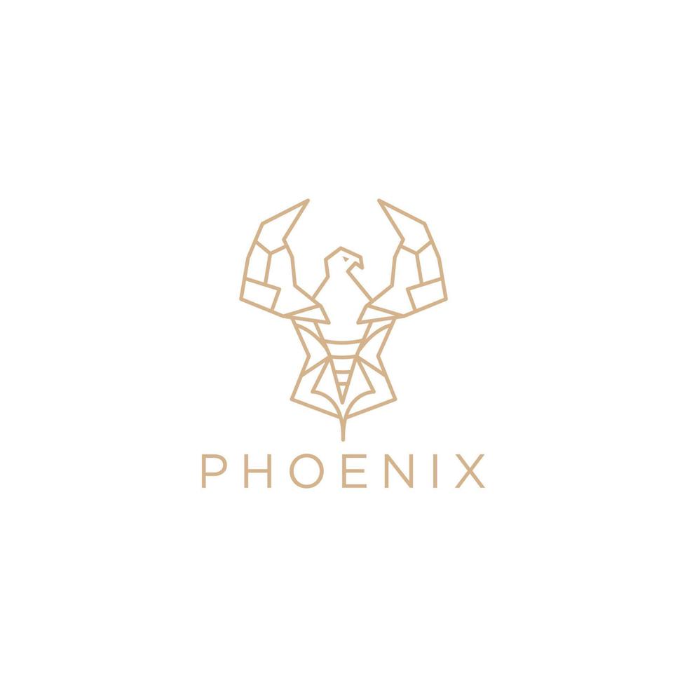 plantilla de icono de diseño de logotipo de phoenix vector