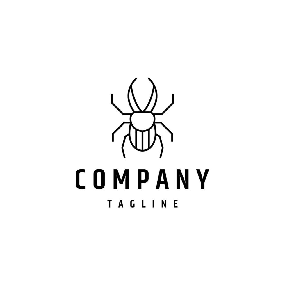 Beetle logo icon design template vector