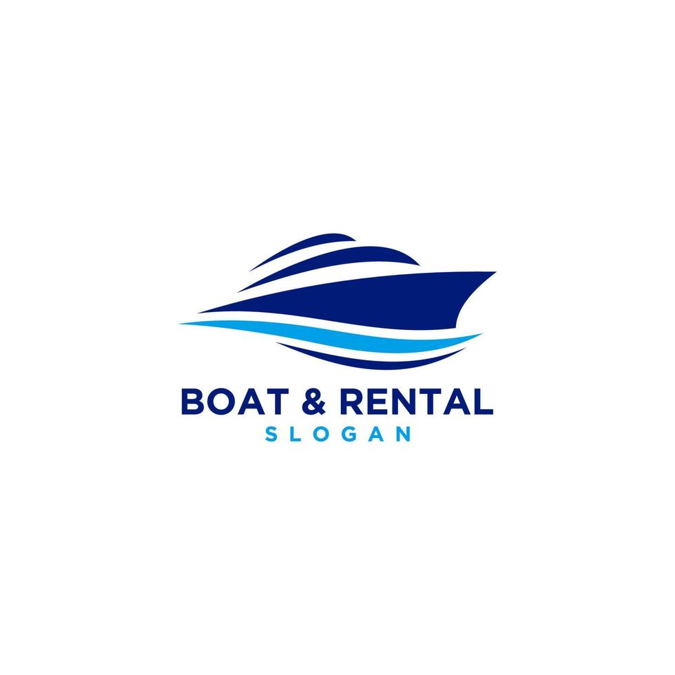 Boat Logo Design Template Vector Graphic Branding Element.