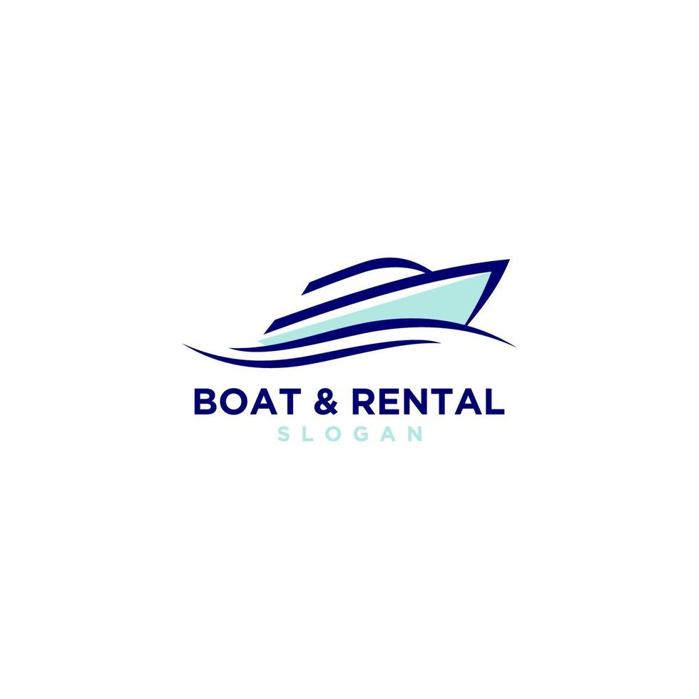 Boat Logo Design Template Vector Graphic Branding Element.