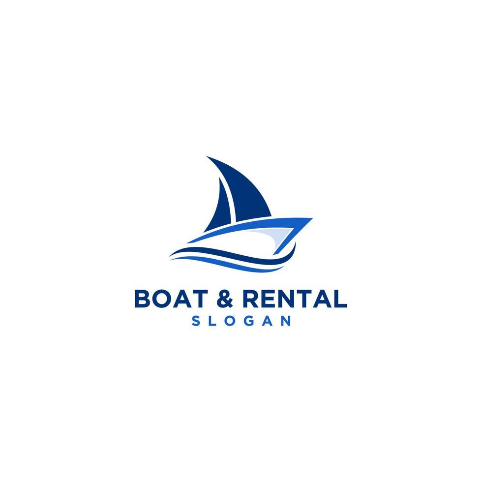 Boat Logo Design Template Vector Graphic Branding Element.