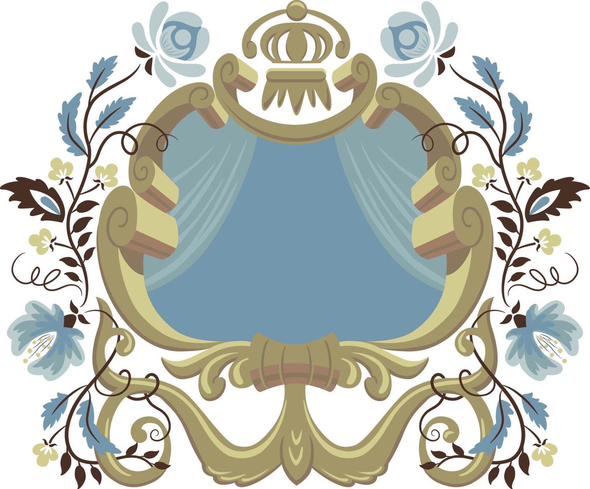 Art deco frame in royal theme vector