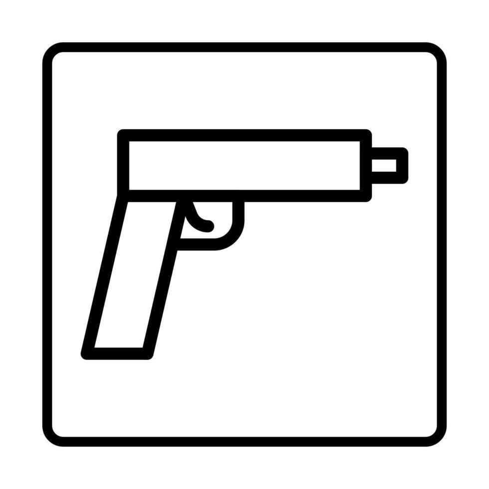 icono de pistola. iconos de signos de redes sociales. ilustración vectorial aislada para diseño gráfico y web. vector