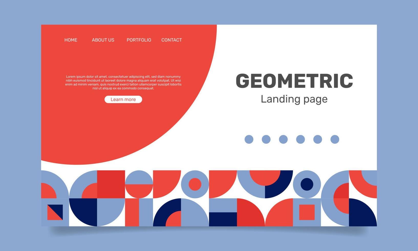 página de inicio de patrón geométrico de diseño plano. - vectores. vector