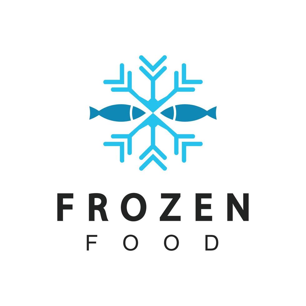 plantilla de diseño de logotipo de productos congelados vector