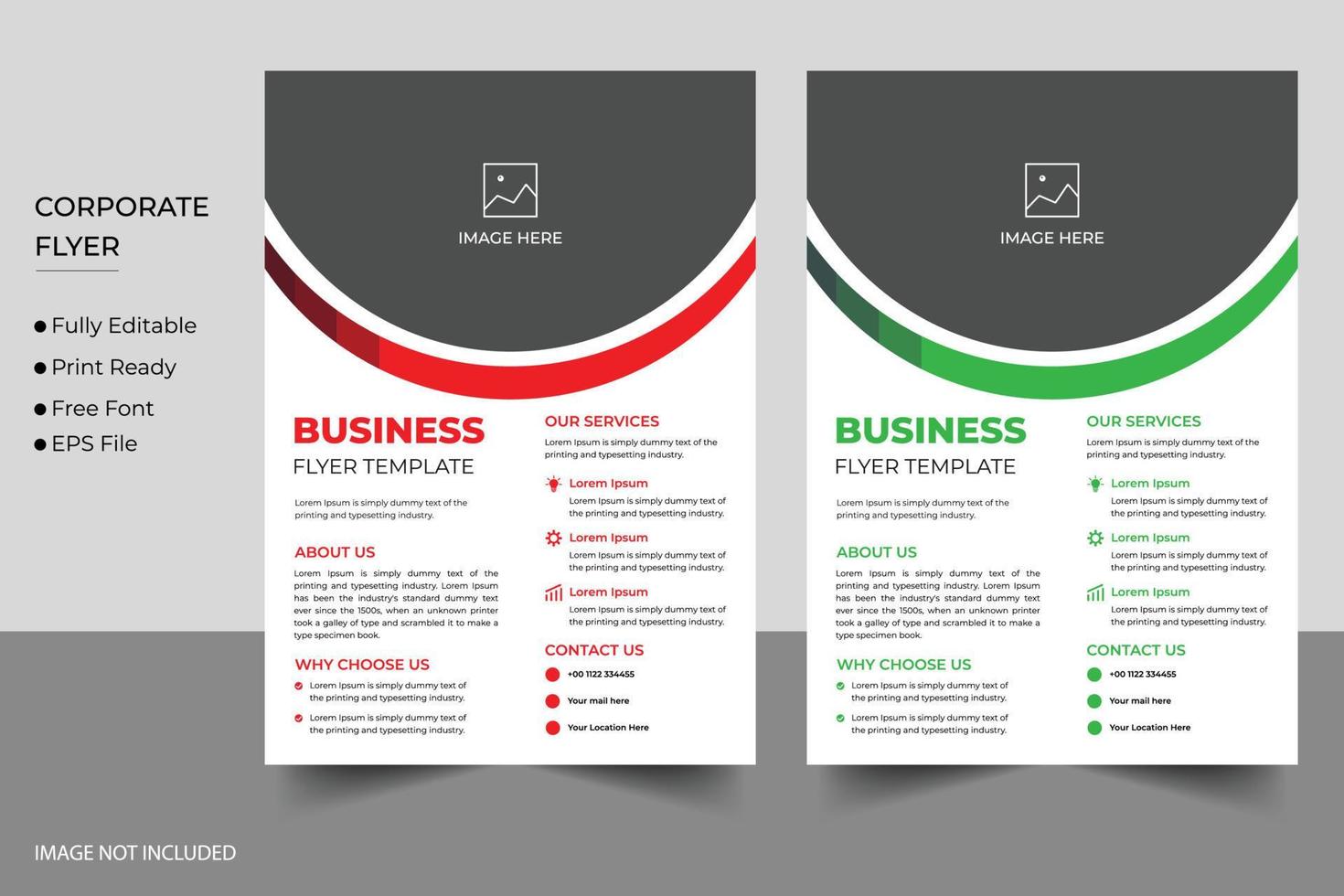 Corporate business flyer and company vector template design