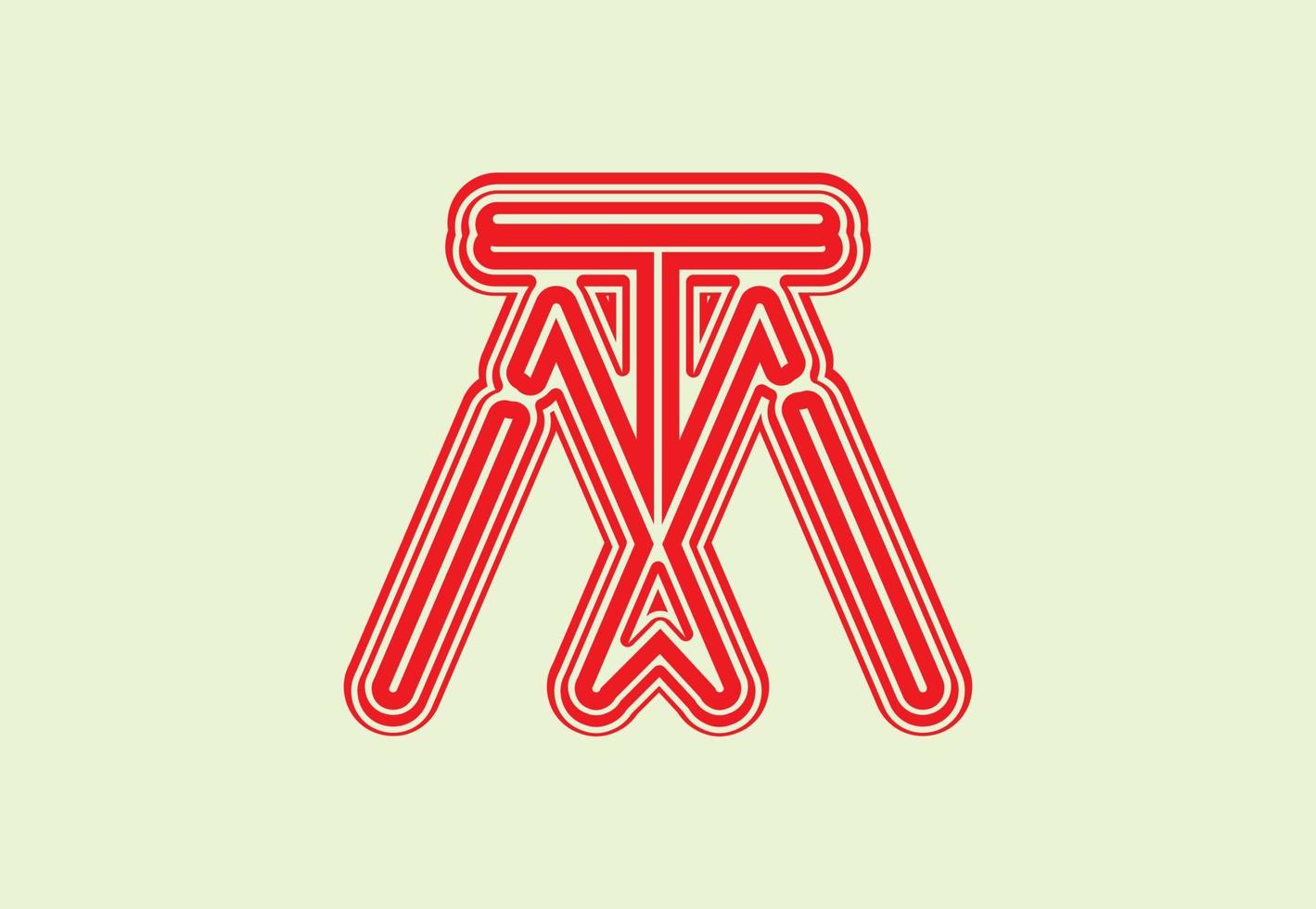 TM letter logo and sticker design template vector