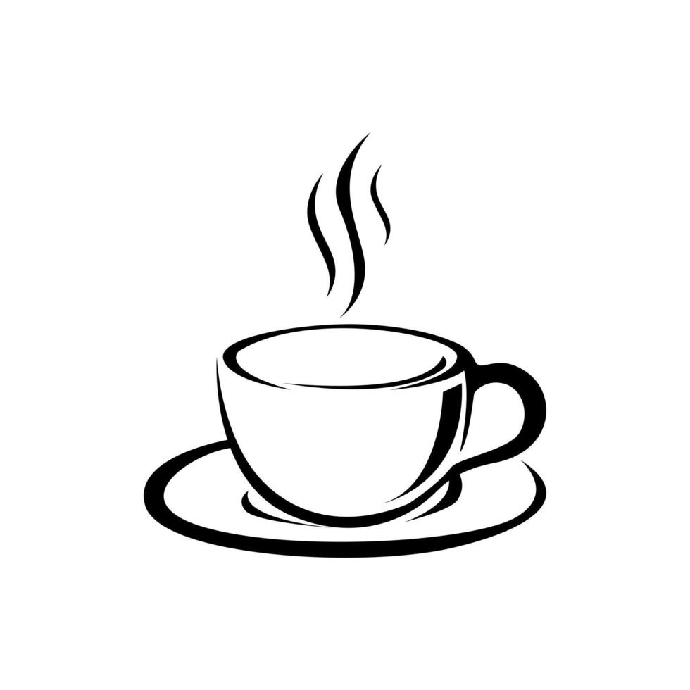 Coffee cup logo design for sign and symbol of coffee company, template