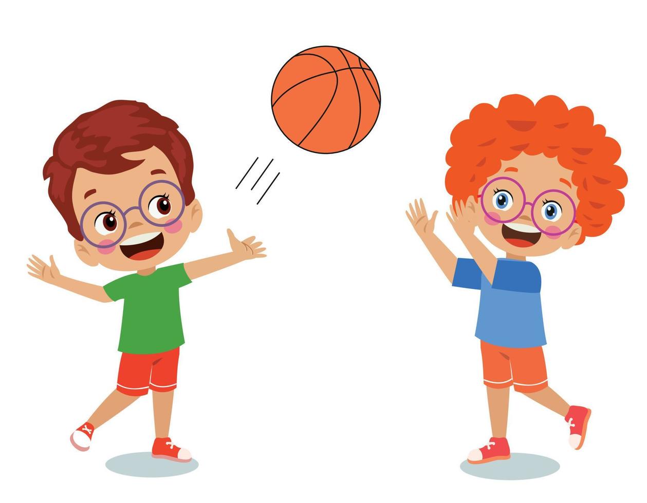 kids playing basketball clip art