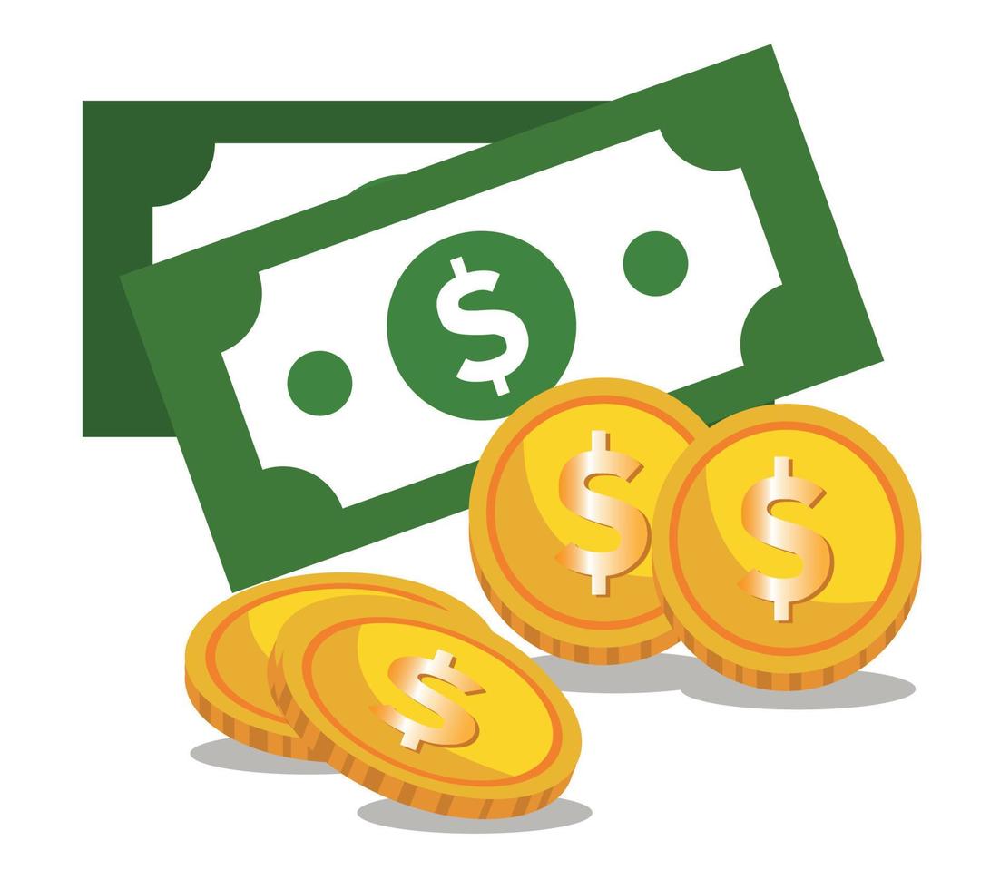 cute happy boy holding money vector