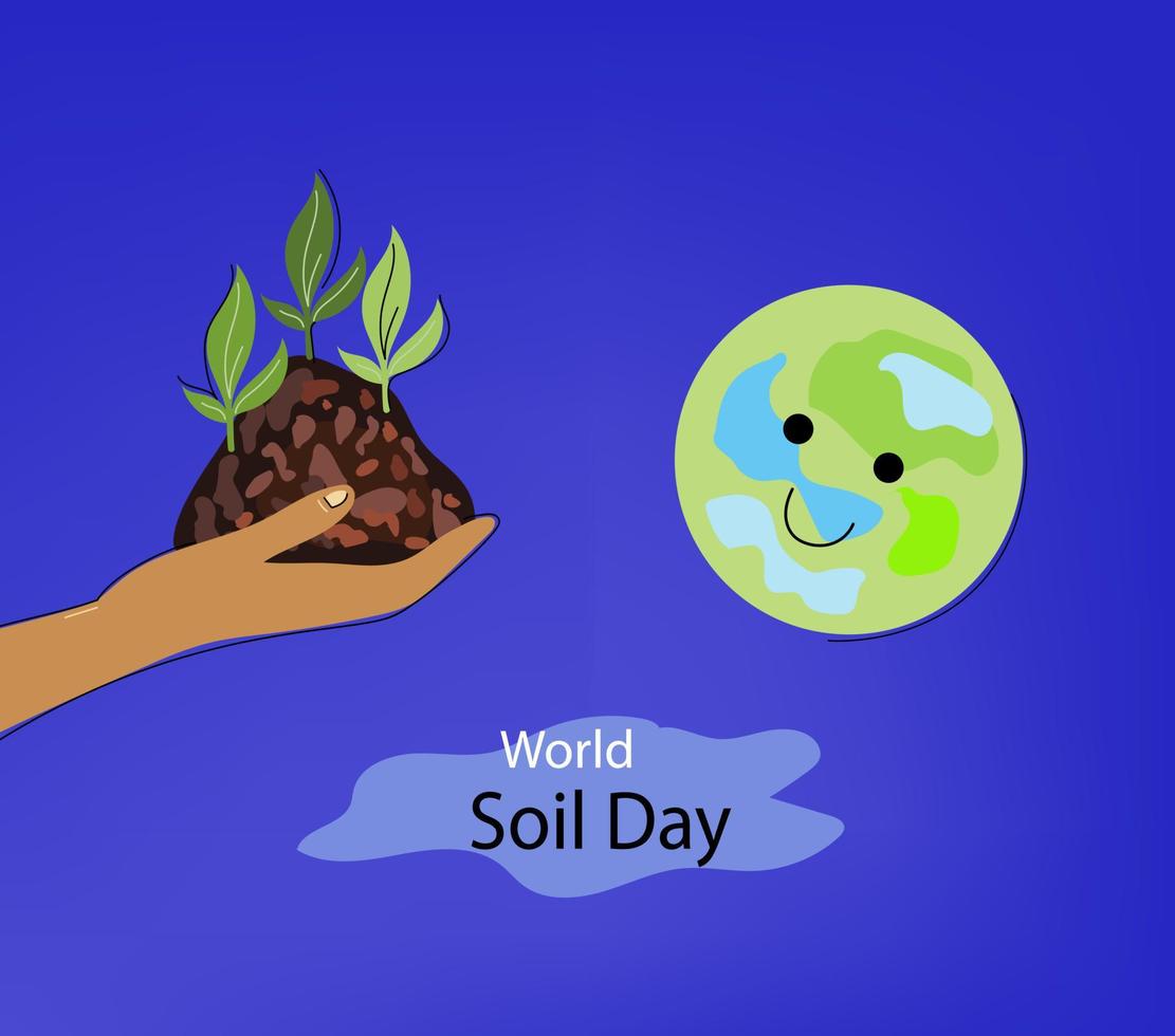 World Soil Days Vector flat doodle Illustration  for greeting card, poster and banner