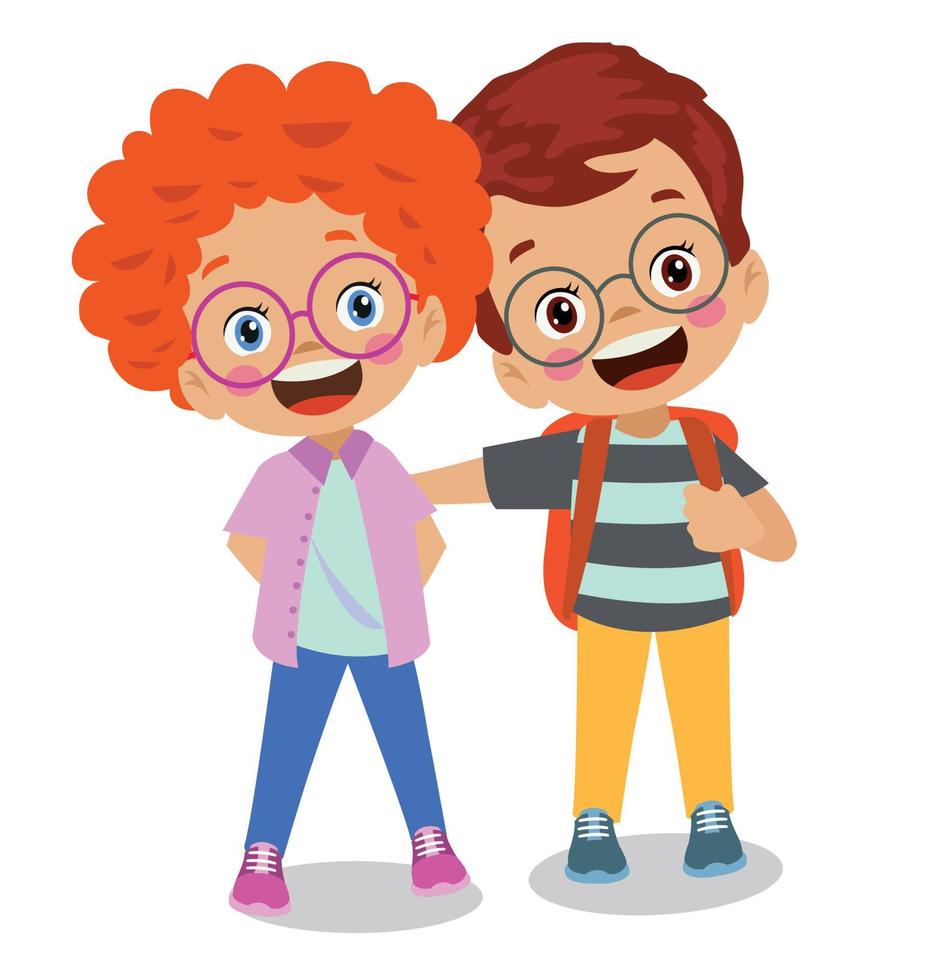 two cute happy friends side by side 14830678 Vector Art at Vecteezy two cute happy friends side by side 14830678 Vector Art at Vecteezy