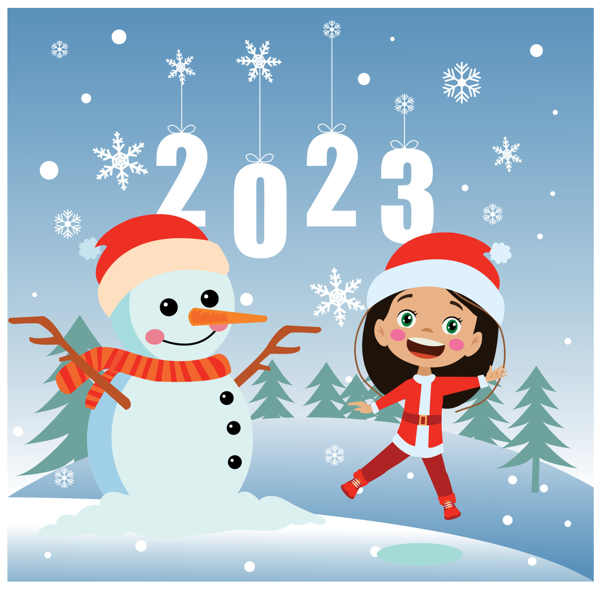 new year and happy kids 14830679 Vector Art at Vecteezy