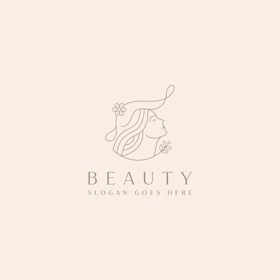 Women Botanical boho logo vector