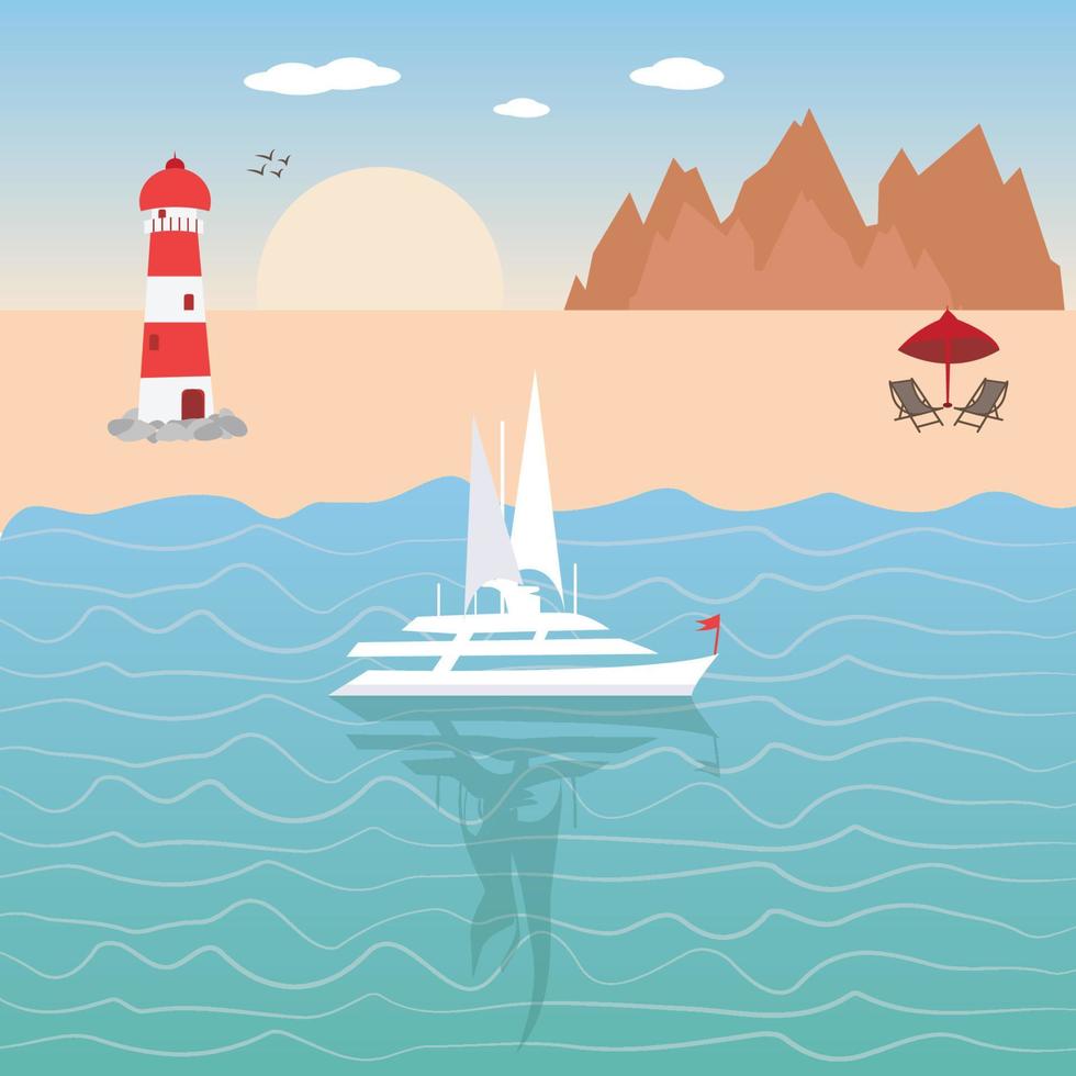 Beach Illustration Design vector