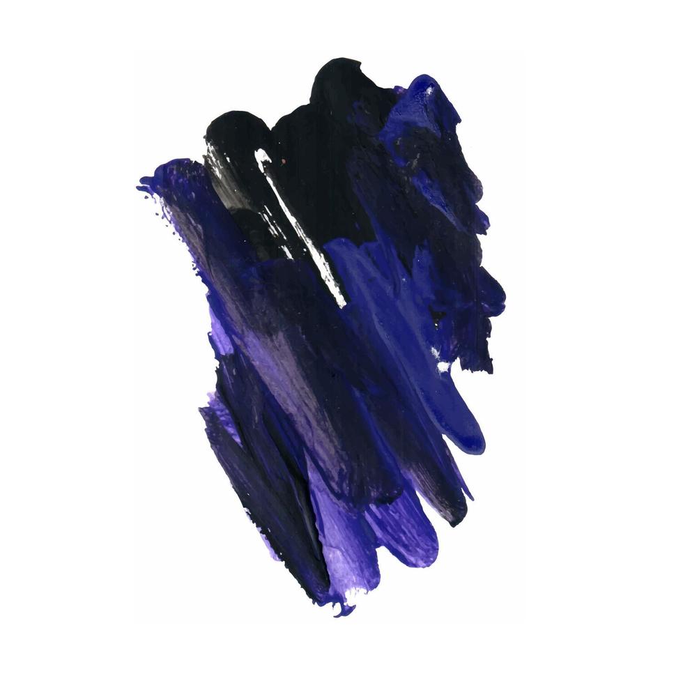 diseño abstracto moderno pintado a mano con color azul y negro. pincelada de pinturas al óleo. vector