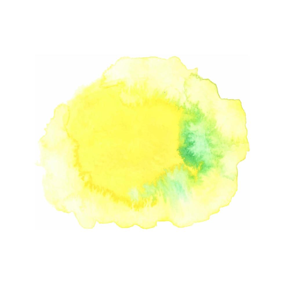 Abstract modern hand painted design with yellow color watercolor brushstroke. The picture can be used for the design of postcards, banners, posters, brochures vector