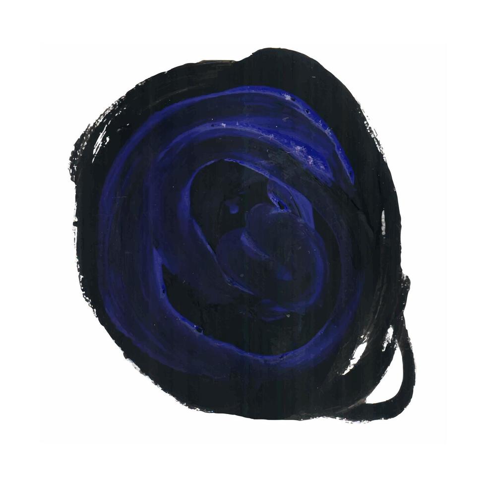 diseño abstracto moderno pintado a mano con color negro y azul. pincelada de pinturas al óleo. vector