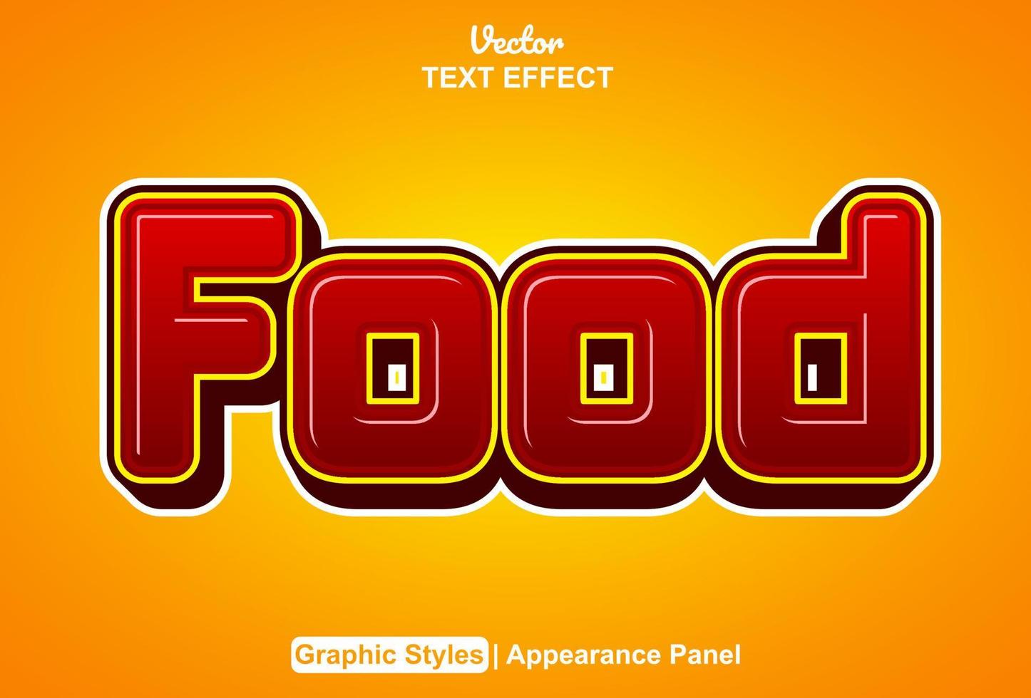 food text effect with graphic style and editable. vector