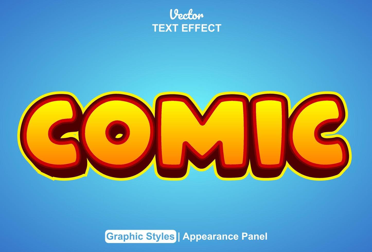 comic text effect with graphic style and editable. vector