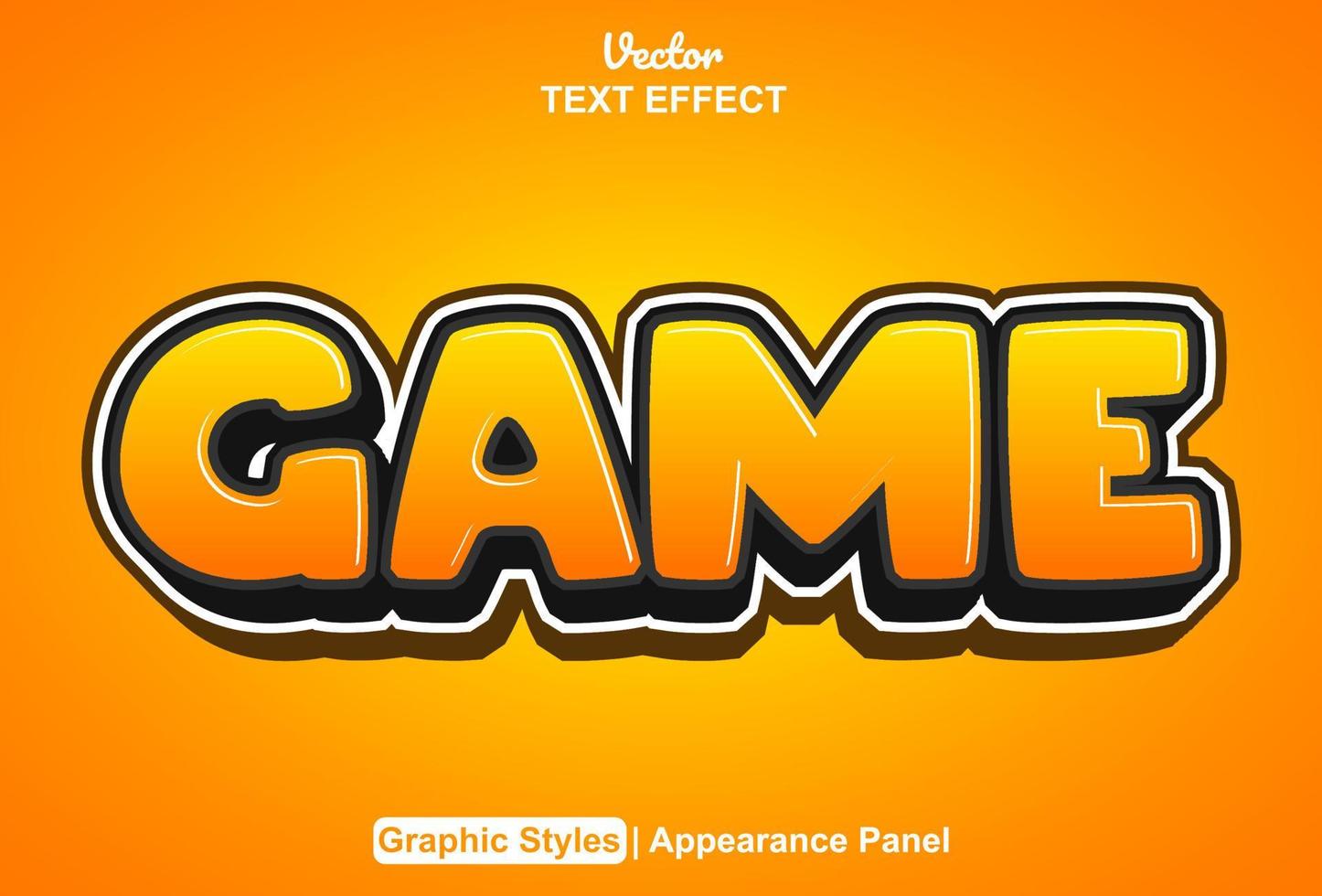 Game text effects with graphic style and editable. vector