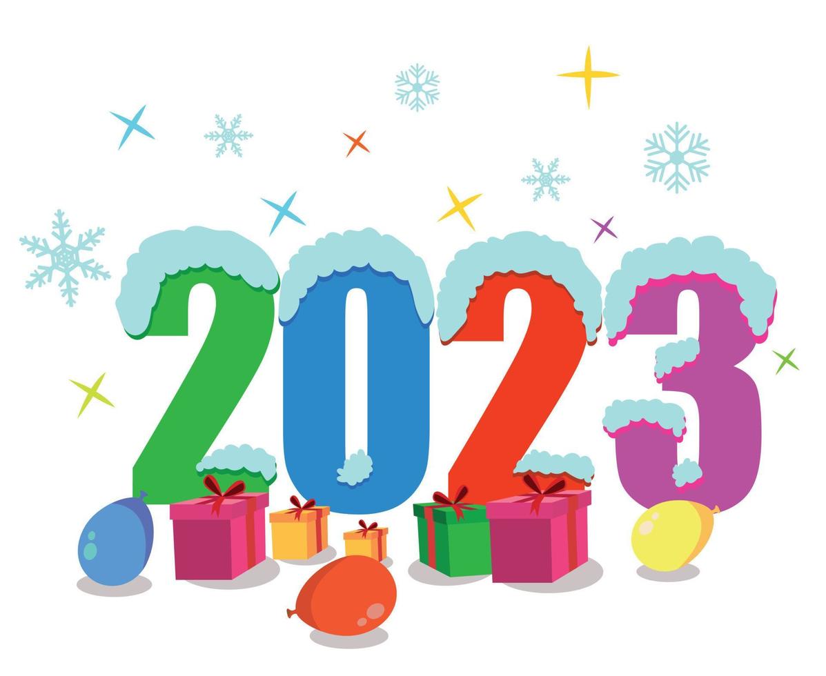 new year and happy kids vector