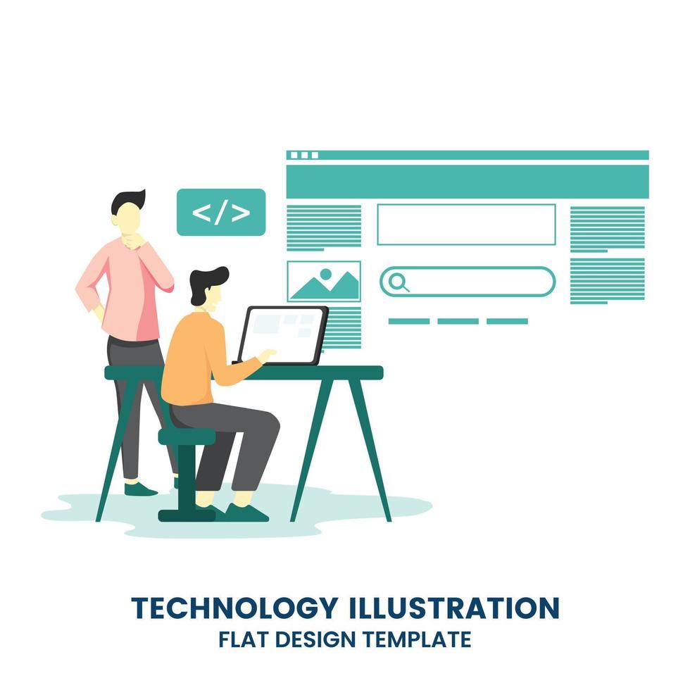 programación y desarrollo de ingeniería. programador o desarrollador crea lenguaje de programación de código. php, html, c, css, js vector