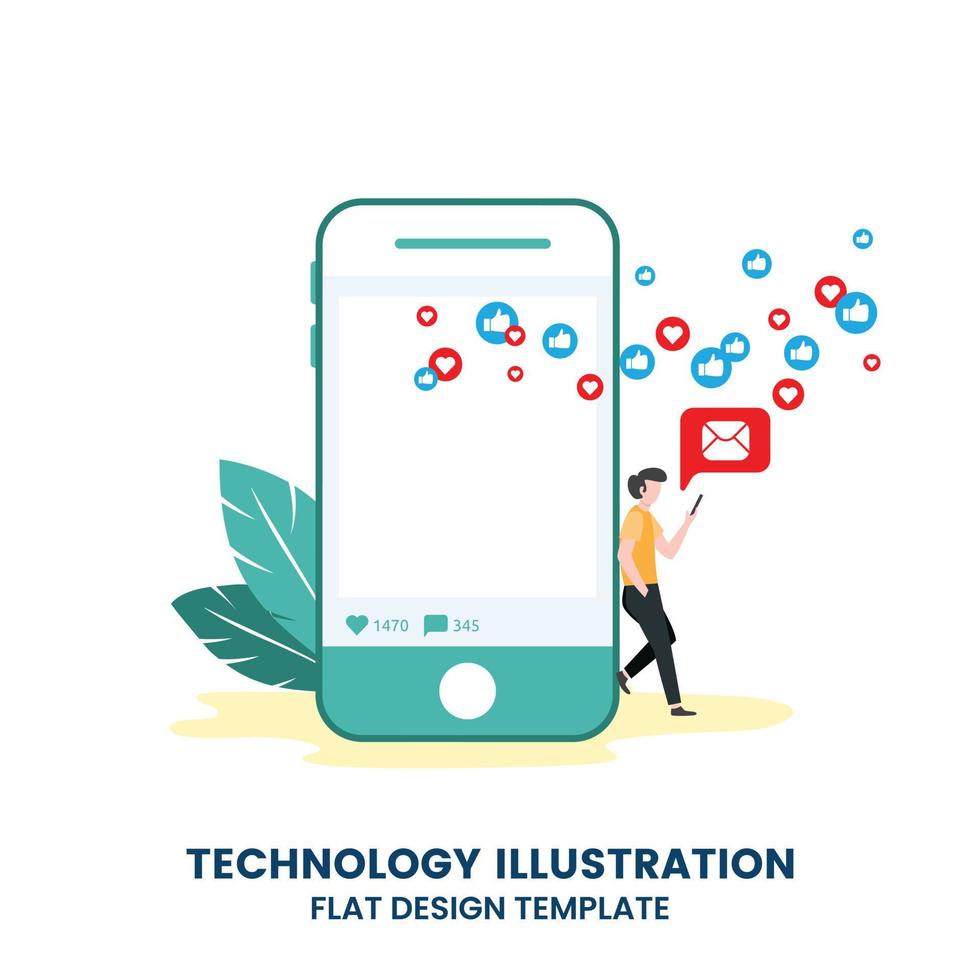 Vector illustration concept of video marketing, live streaming. Creative flat design