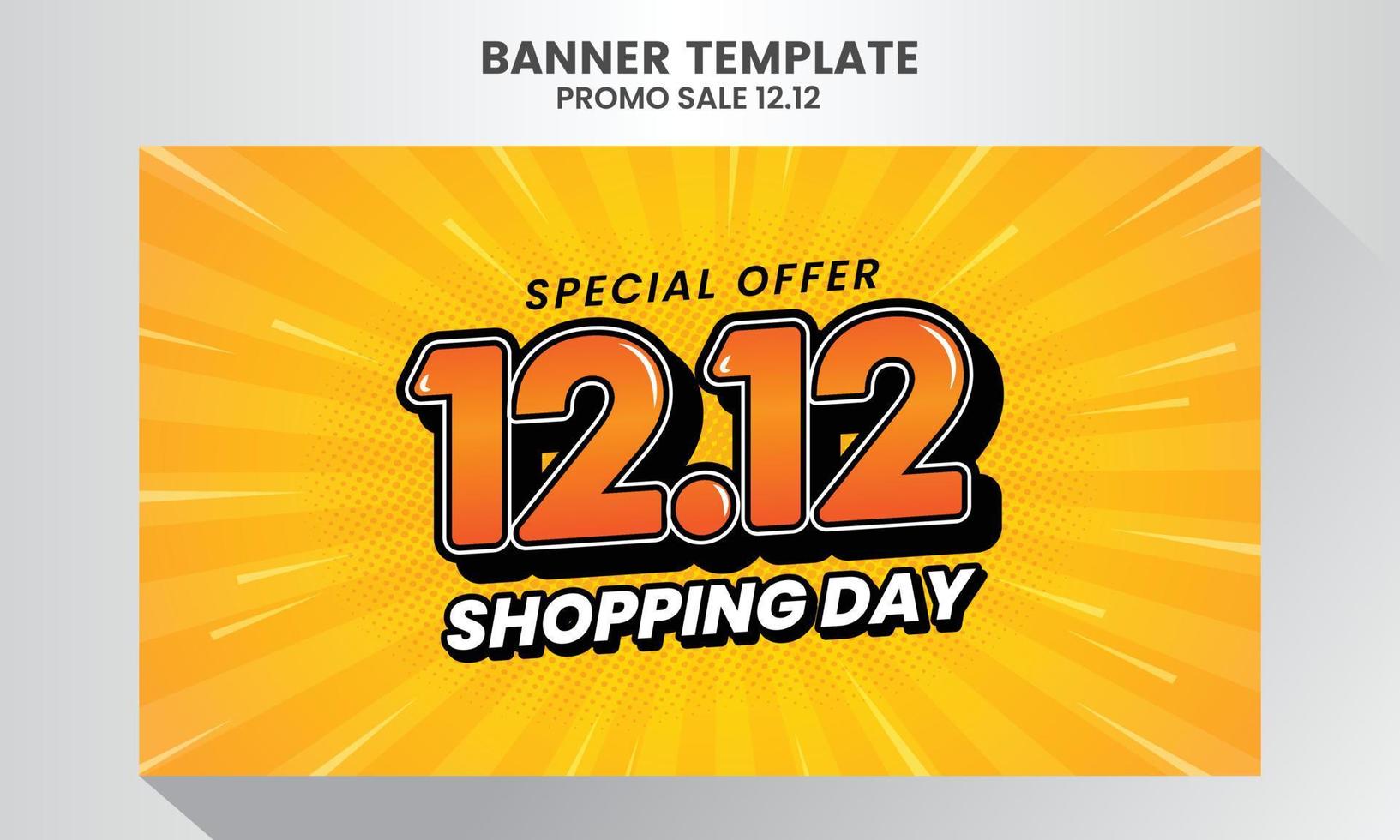 12.12 día de compras venta flash super venta diseño de plantilla de banner  oferta especial descuento 14831123 Vector en Vecteezy