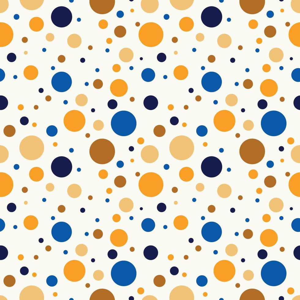 Festive pattern with gold, blue and beige circles. vector