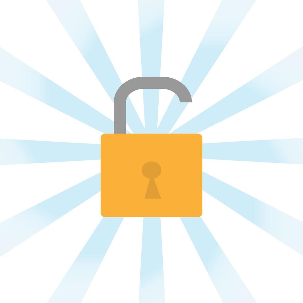 padlock with a symbol vector
