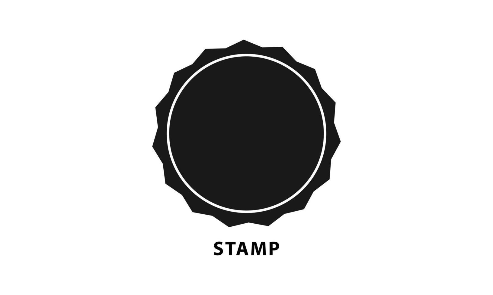 circle seal stamp lace vector