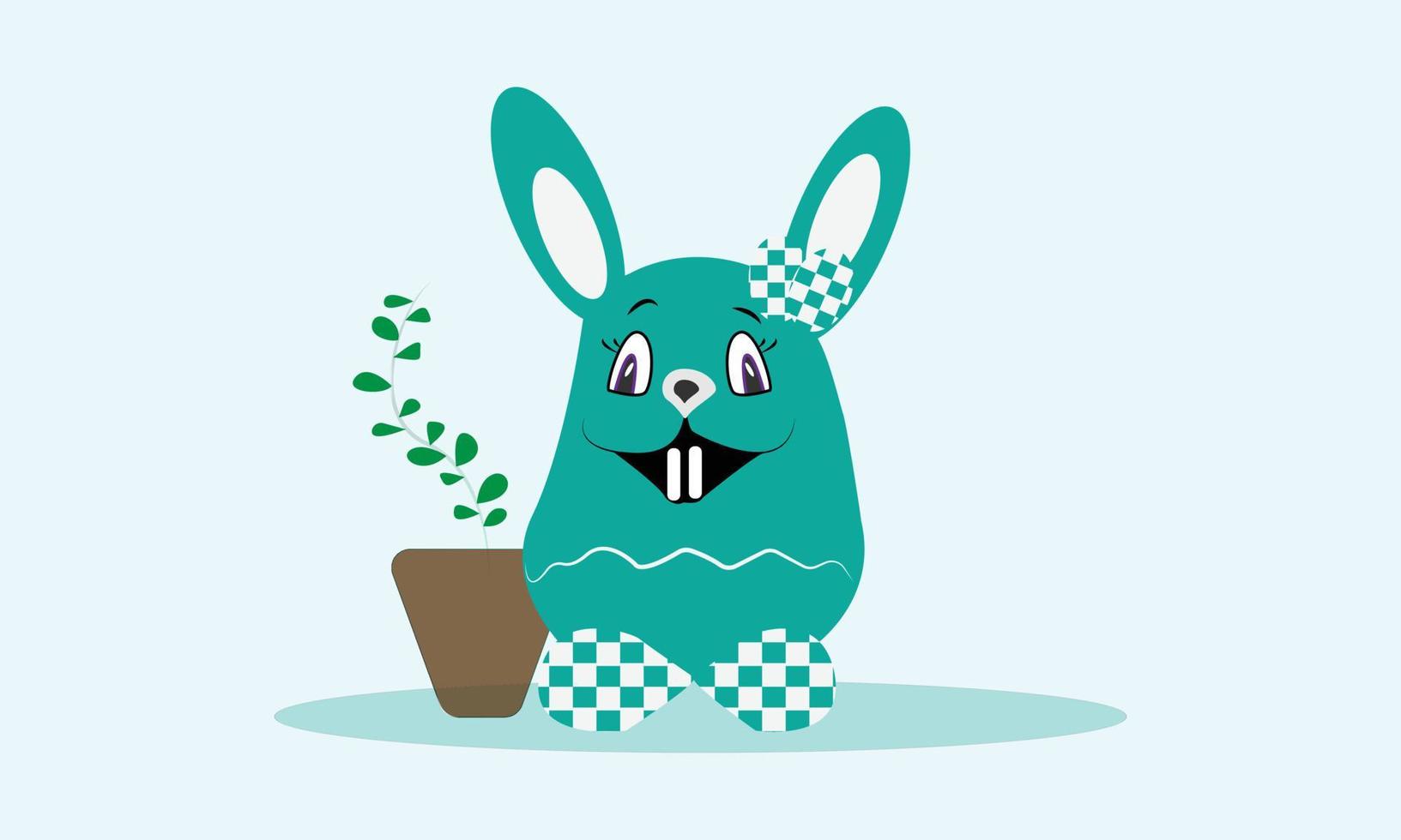 diseño de vector de conejito de Pascua