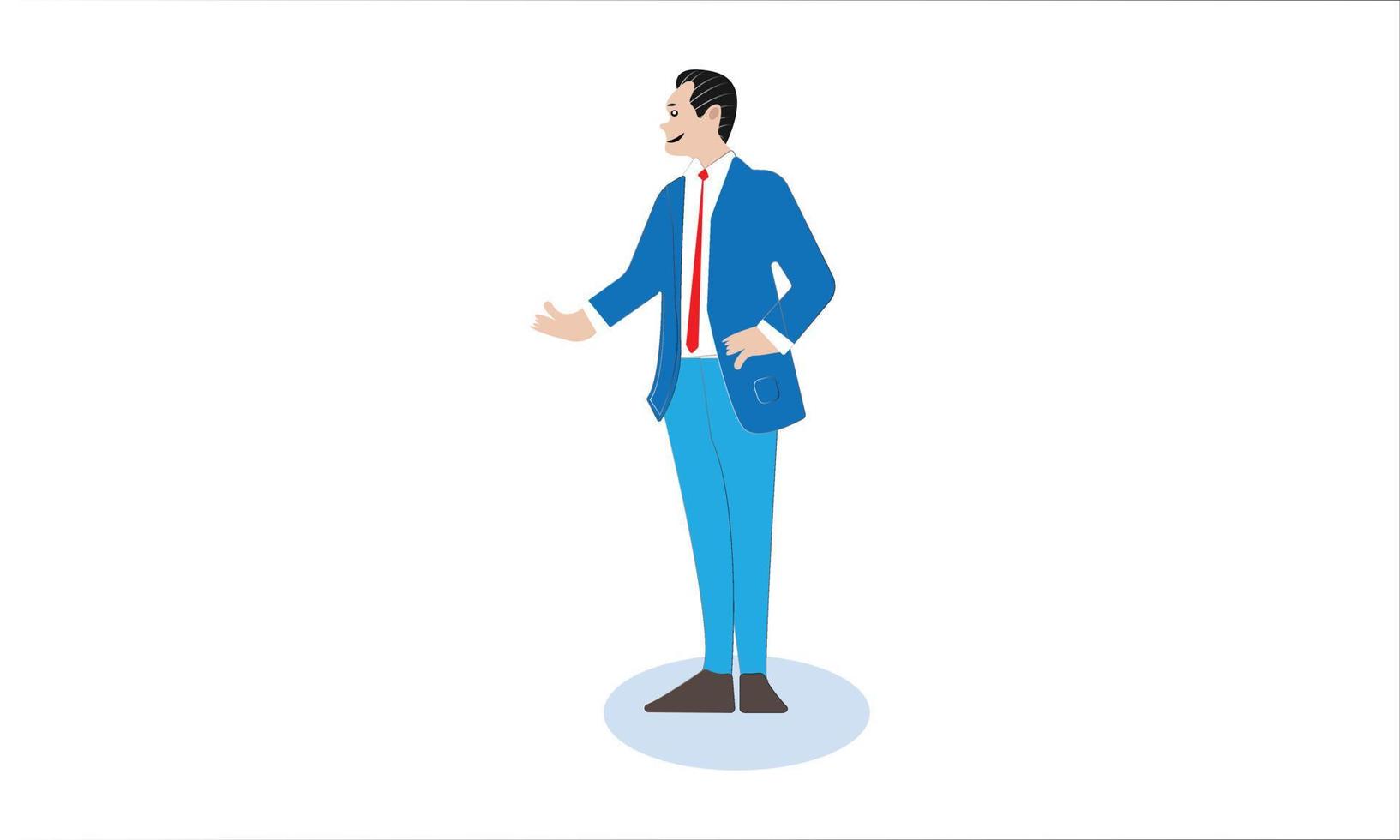 business man on white background vector