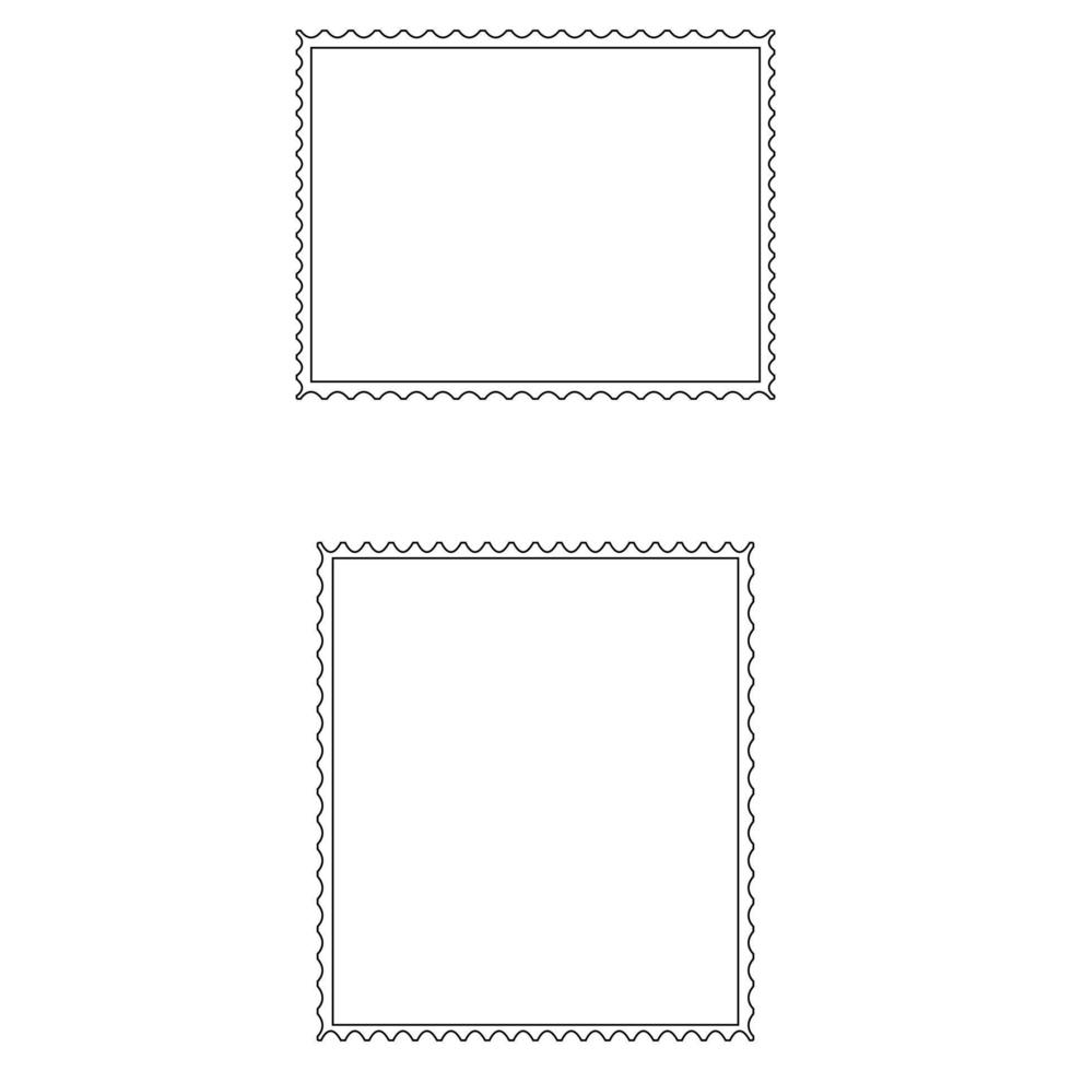 Outline of postage stamp to be used by designers vector