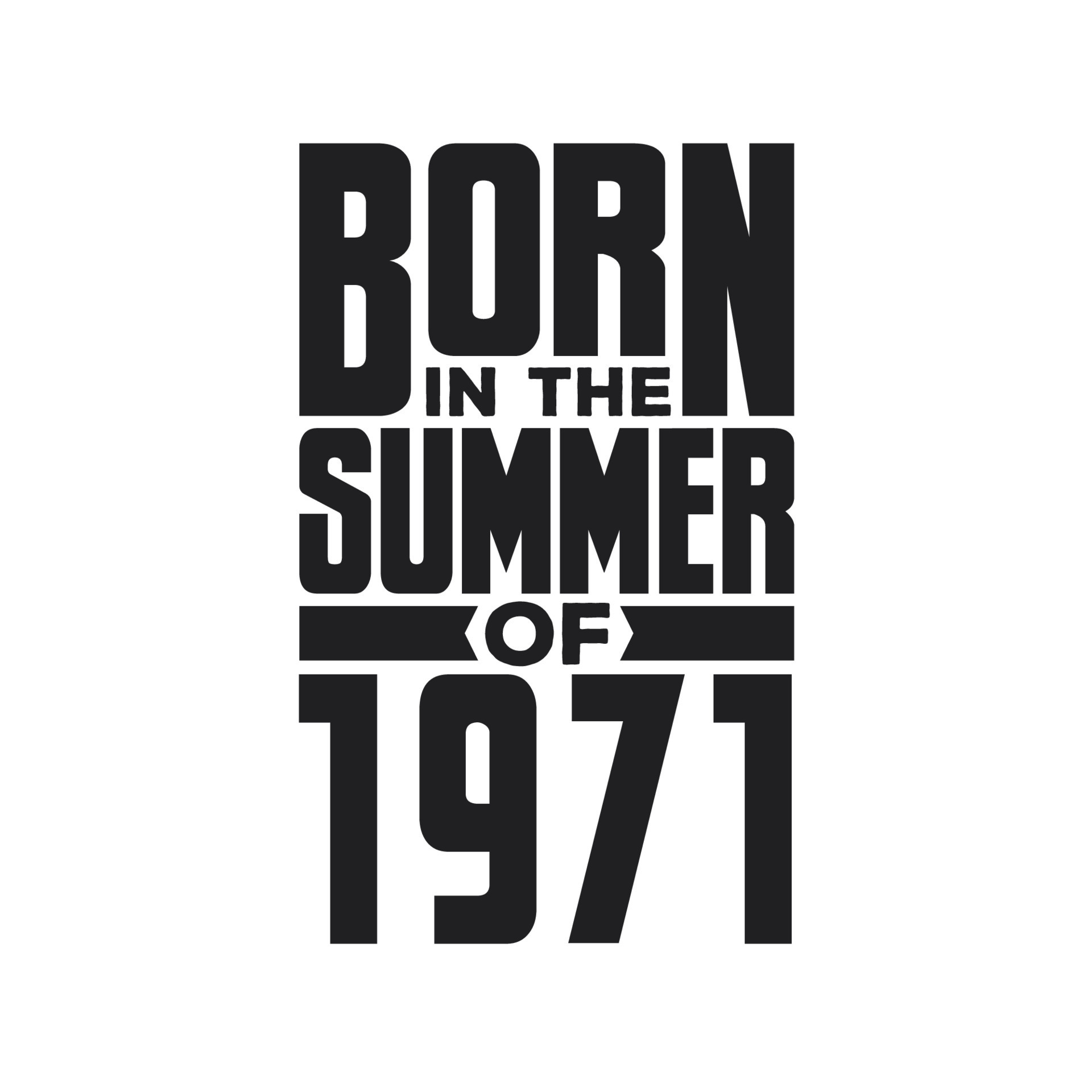 Born in the Summer of 1971 Birthday quotes design for the Summer of