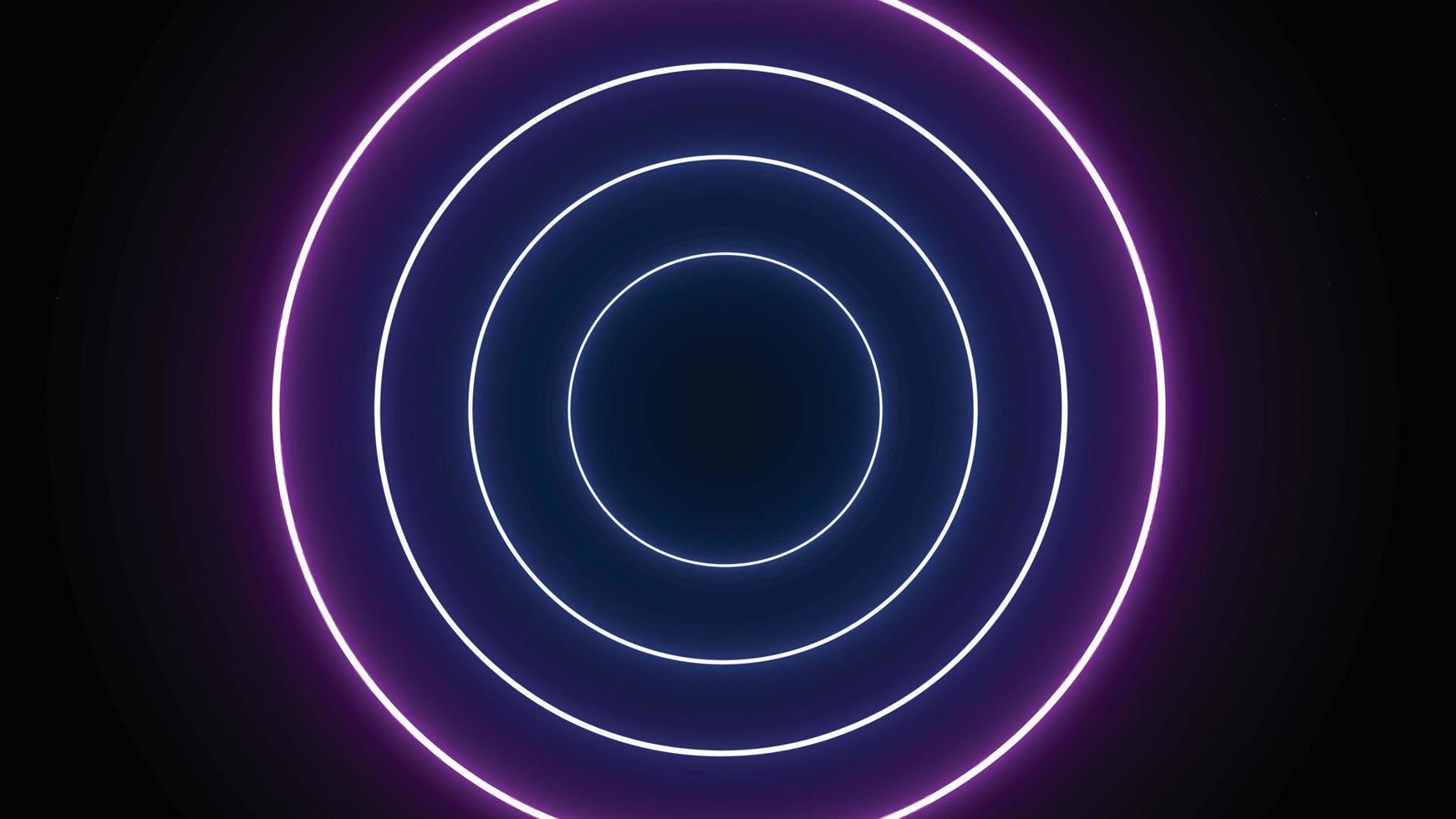 Neon circle Frame. Set of round neon Border vector