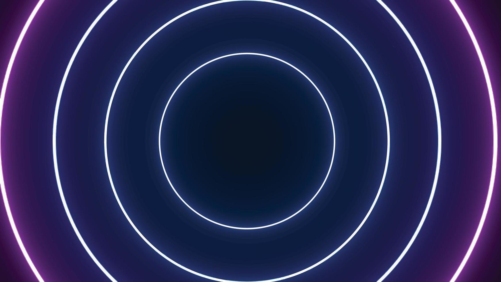 Neon circle Frame. Set of round neon Border vector