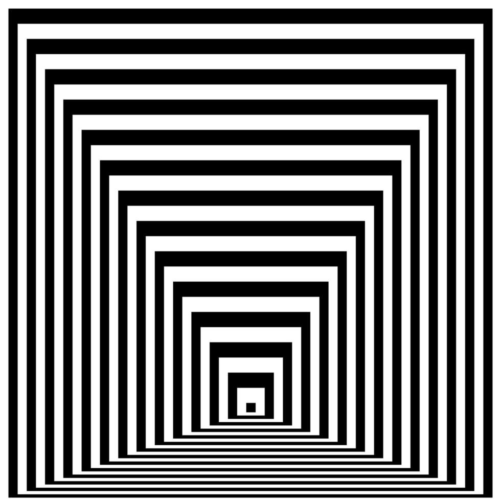 Optical illusion lines background. Abstract 3d black and white illusions. Conceptual design of optical illusion vector. EPS 10 Vector illustration